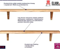 Zestaw drewnianych półek ściennych - Zynix