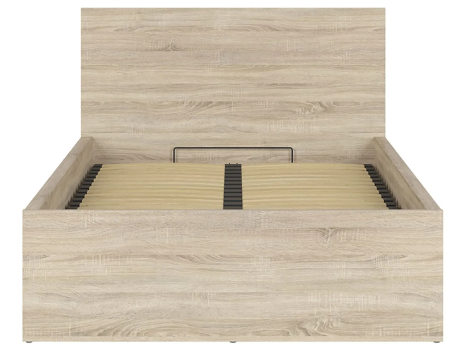 Zestaw łóżko Tetrix dąb sonoma ze stelażem i materac Mimas 120x200