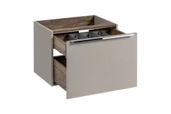 Zestaw Mebli Łazienkowych Santa Fe Taupe 80cm z Blatem, Umywalką Nablatową