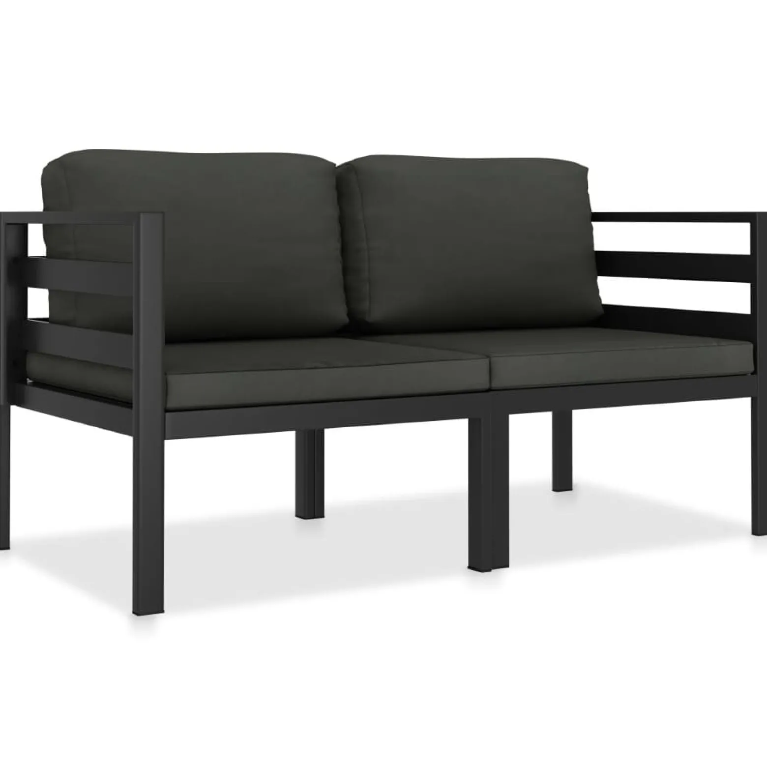 Zestaw mebli ogrodowych Antracyt Aluminium Sofa narożna (2 szt.) vidaXL