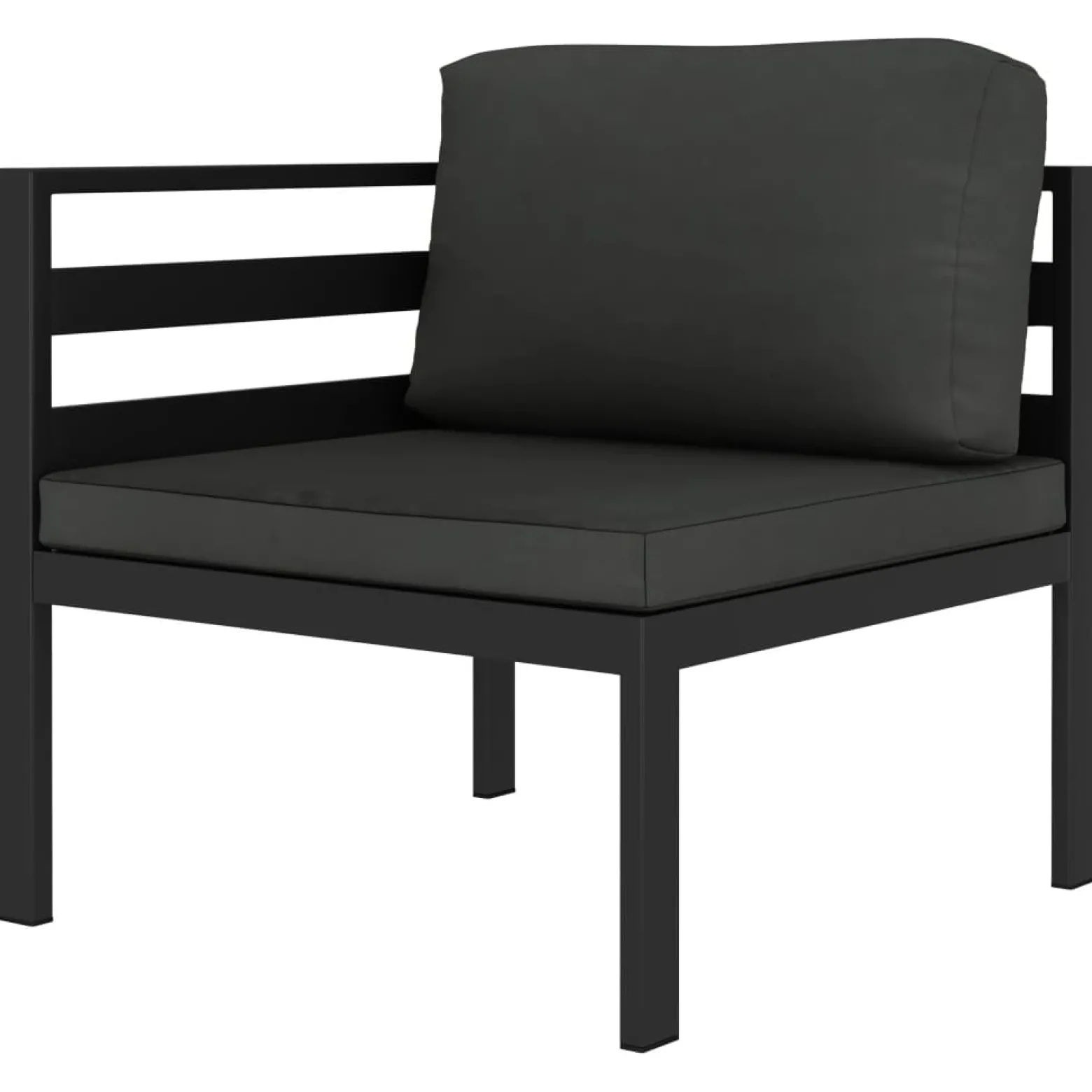 Zestaw mebli ogrodowych Antracyt Aluminium Sofa narożna (2 szt.) vidaXL