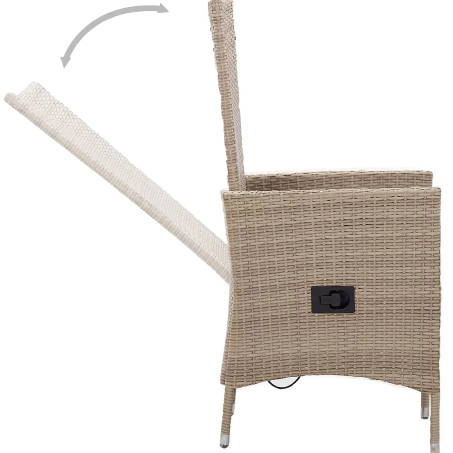 Zestaw mebli ogrodowych Beż Technorattan vidaXL