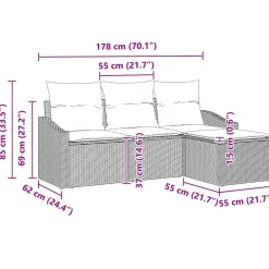 Zestaw Mebli Ogrodowych Komplet Wypoczynkowy Na Taras Balkon Ogród Komplet