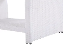 Zestaw mebli ogrodowych rattan biały