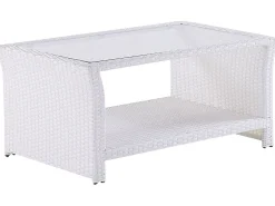 Zestaw mebli ogrodowych rattan biały