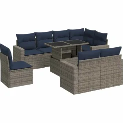 Zestaw Mebli Ogrodowych Stół Rattan Poduszki Do Ogrodu Na Taras Na Patio