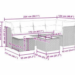 Zestaw Mebli Ogrodowych Stół Rattan Poduszki Na Balkon I Taras Na Balkon