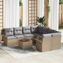 Zestaw Mebli Ogrodowych Wypoczynkowy Sofy Stolik Rattan Na Taras Na Balkon