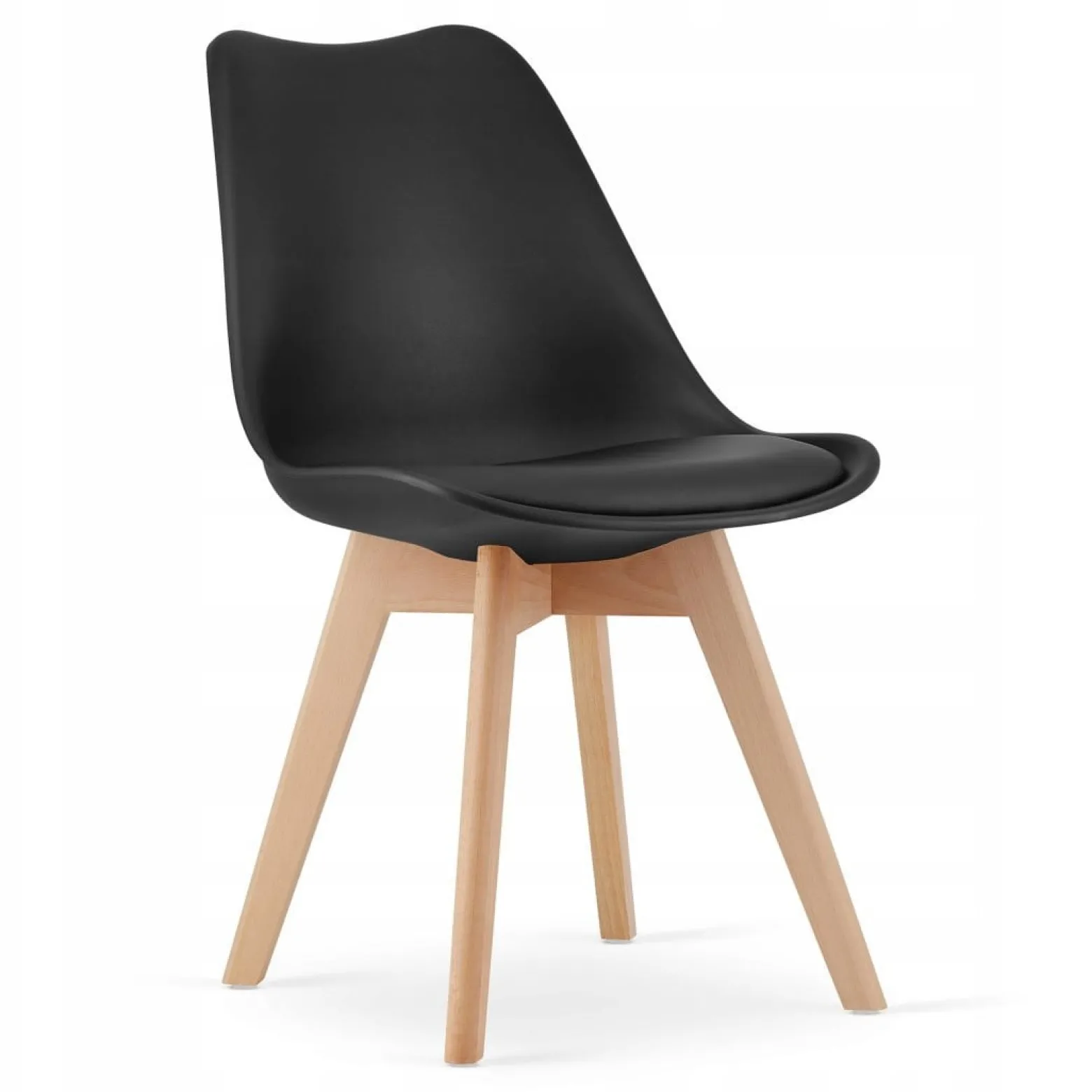 Zestaw stół prostokątny ADRIA 120x80 czarny + 4 krzesła MARK