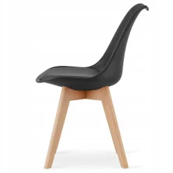 Zestaw stół prostokątny ADRIA 120x80 czarny + 4 krzesła MARK
