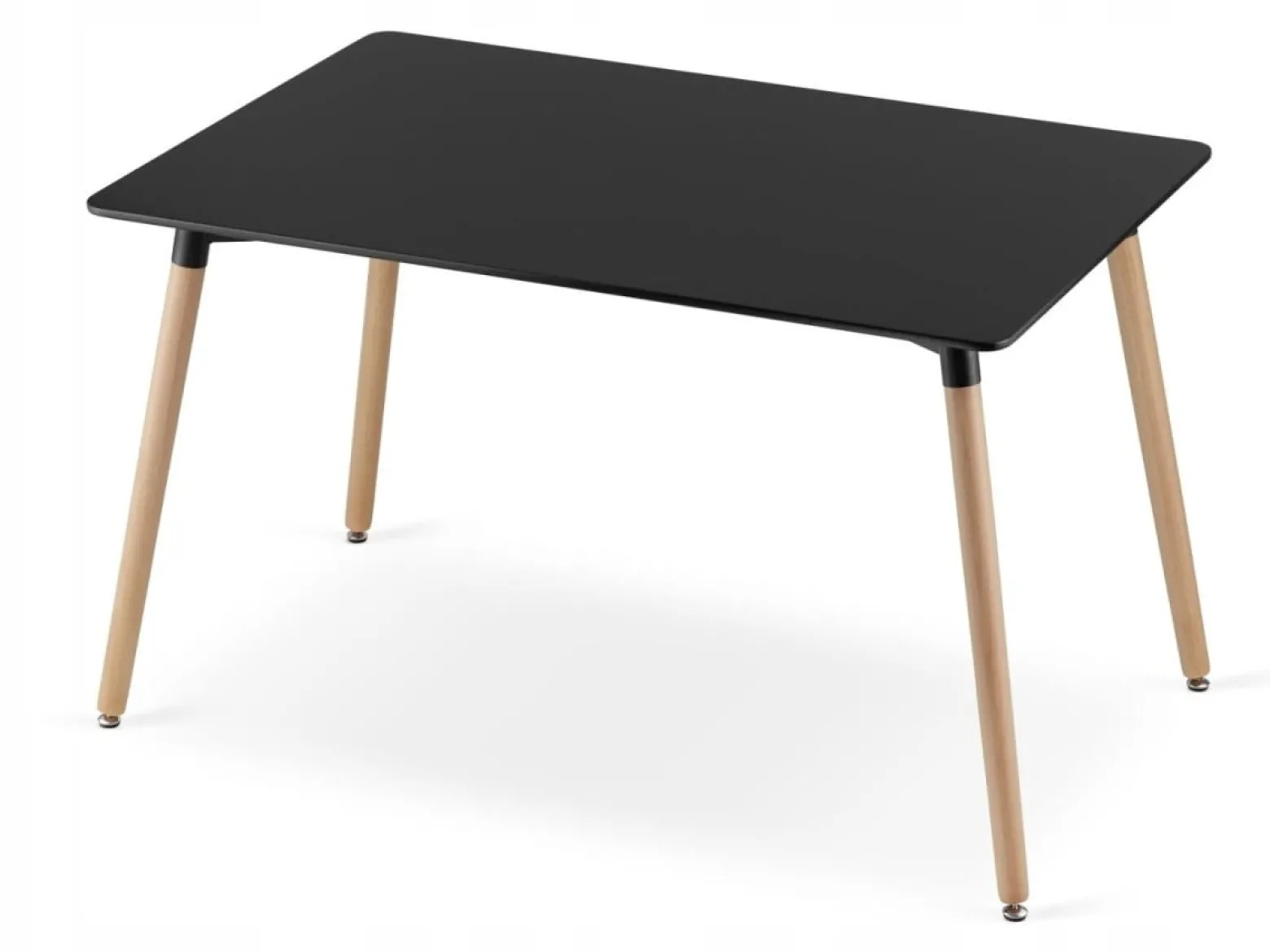 Zestaw stół prostokątny ADRIA 120x80 czarny + 4 krzesła MARK