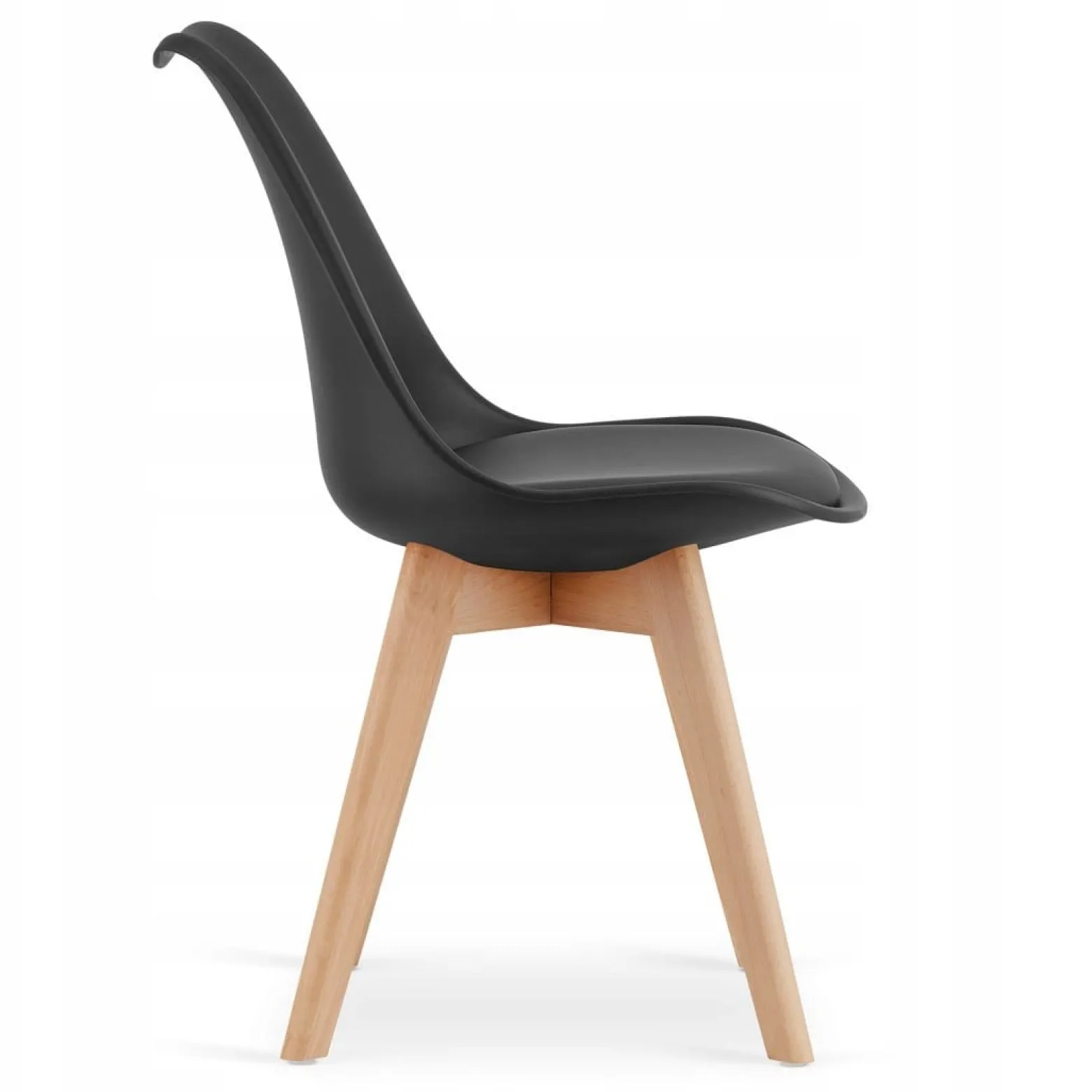 Zestaw stół prostokątny ADRIA 120x80 czarny + 4 krzesła MARK