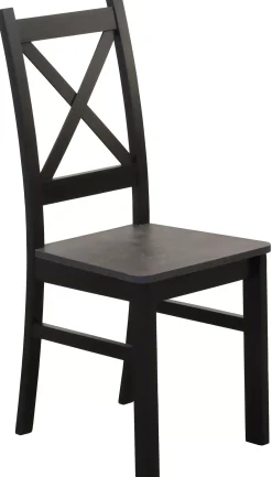 Zestaw stół 120x80 z 4 krzesłami M002-4 Czarny/Beton
