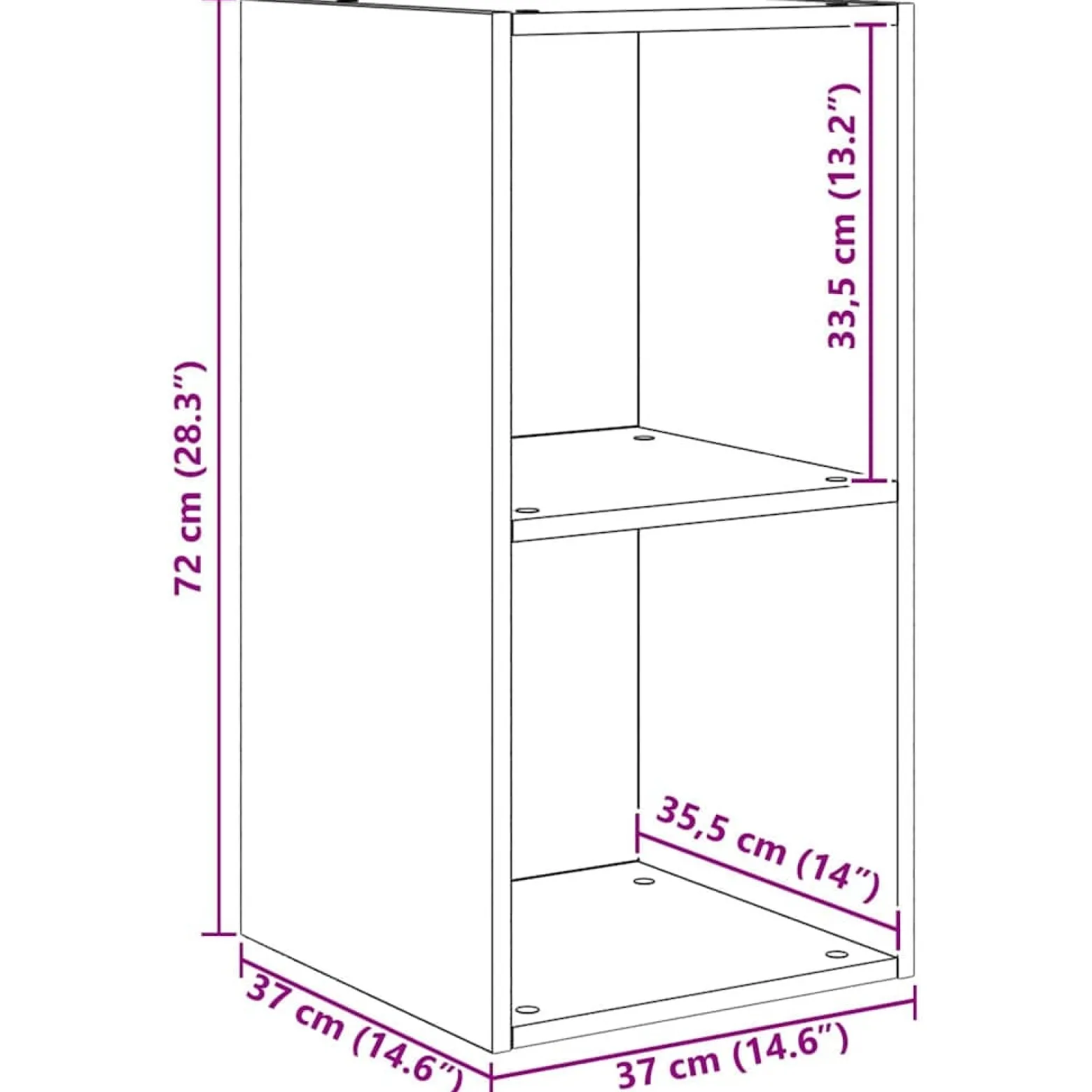 Zestaw szafek RTV 4 szt. dąb artisan 37 x 37 x 142.5 cm