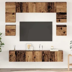 Zestaw Szafek RTV Szafka pod Telewizor Meblościanka Brąz 80 x 30 x 30 cm