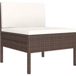 Zestaw wypoczynkowy do ogrodu Brąz Technorattan 2x narożna + 3x sofa