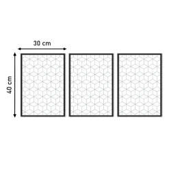 ZESTAW 3x Plakat W Ramie Łódki Na Górskim Jeziorze 30x40cm