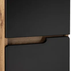 Zestaw Łazienkowy 60cm 2D Alma Słupek Dąb Wotan / Czarny Mat