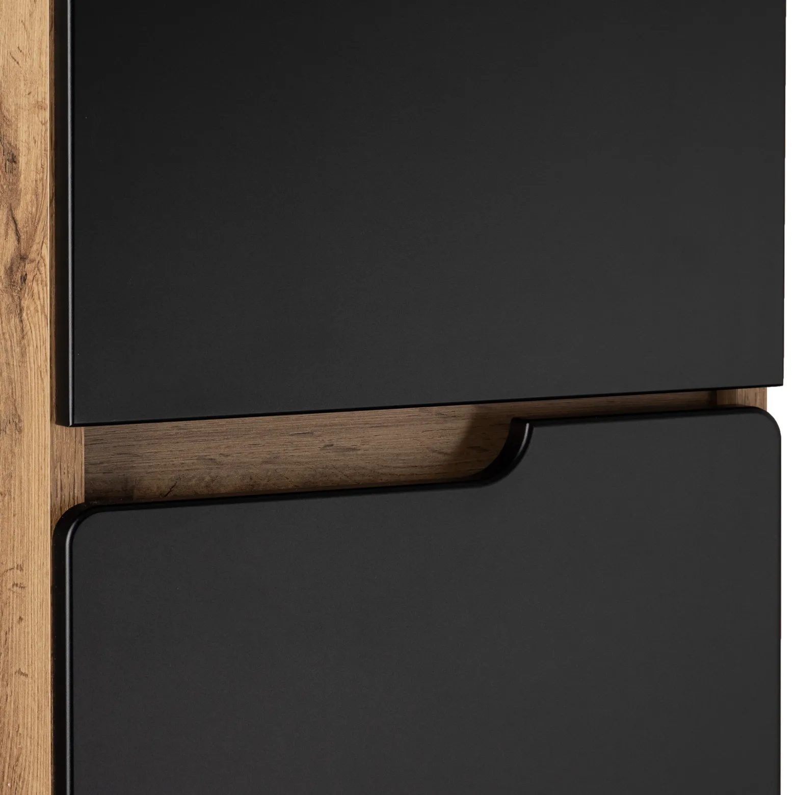 Zestaw Łazienkowy 60cm 2D Alma Słupek Dąb Wotan / Czarny Mat