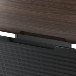 Zestaw Łazienkowy 60cm Szafka z Blatem Umywalka Czarny Mat / Orzech Avella