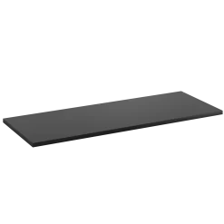 Zestaw Łazienkowy 120cm Szafka z Blatem Umywalka Słupek Czarny Mat / Orzech