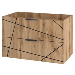 Zestaw Łazienkowy 80cm Szafka z Umywalką Dąb Wotan Wood