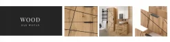 Zestaw Łazienkowy 80cm Szafka z Umywalką Dąb Wotan Wood