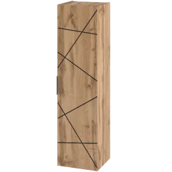 Zestaw Łazienkowy 80cm Szafka z Umywalką Słupek Dąb Wotan Wood