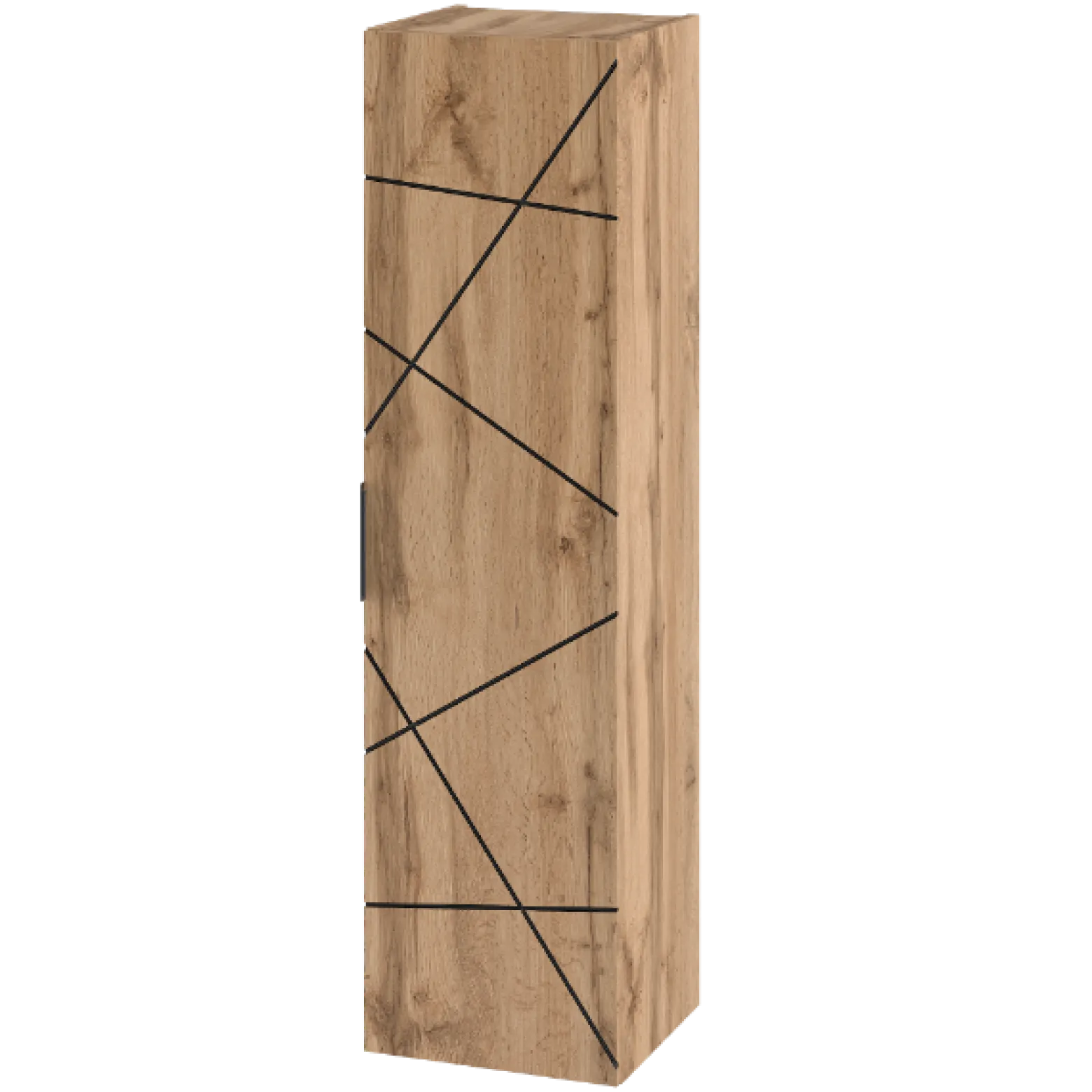 Zestaw Łazienkowy 80cm Szafka z Umywalką Słupek Dąb Wotan Wood