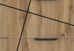Zestaw Łazienkowy 80cm Szafka z Umywalką Słupek Dąb Wotan Wood