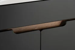 Zestaw Łazienkowy Szafka z Umywalką 60cm Dąb Wotan / Czarny