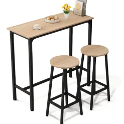 Zestaw barowy stół kuchenny + 2 krzesła hoker nowoczesny industrialny 100CM