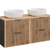 Zestaw 120 cm: 2 x szafka + blat + 2 x umywalka XILO