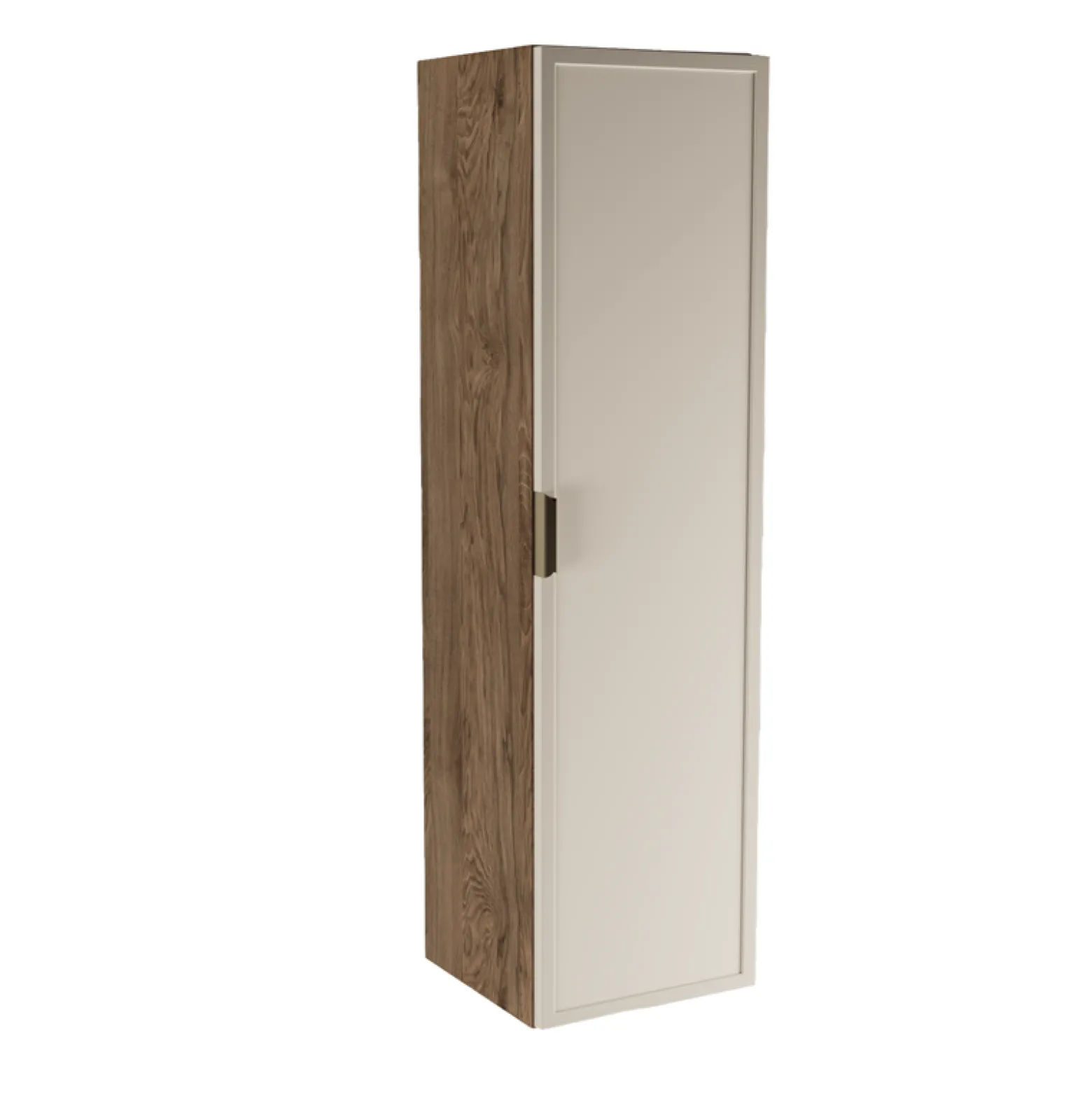 Zestaw do Łazienki 80cm Szafka Blat Słupek Fronty Ramka Dąb Orzech/Kaszmir
