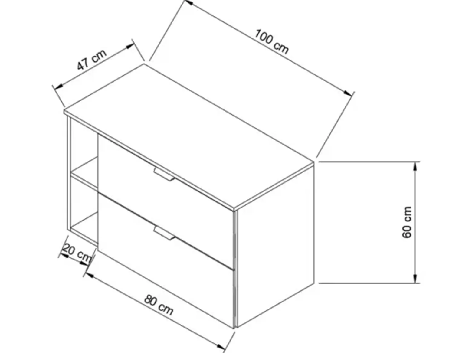 Zestaw do Łazienki 100cm Szafka z Blatem Regał Słupek Dąb Artisan / Biały