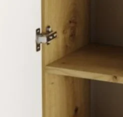 Zestaw do Łazienki 100cm Szafka z Blatem Regał Słupek Dąb Artisan / Biały