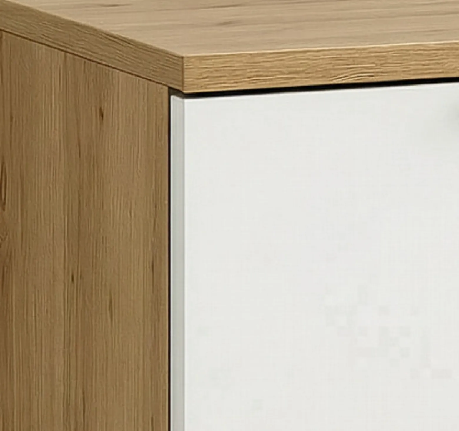 Zestaw do Łazienki 100cm Szafka z Blatem Regał Słupek Dąb Artisan / Biały