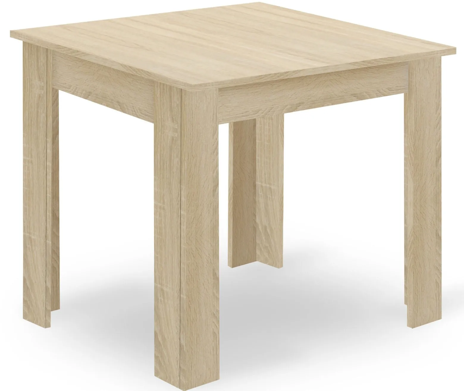 Zestaw do kuchni stół 80x80 dąb sonoma + 4 krzesła WAT szare jadalni