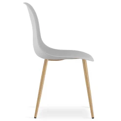 Zestaw do kuchni stół 80x80 dąb sonoma + 4 krzesła WAT szare jadalni