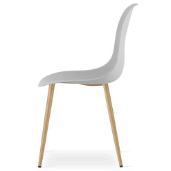 Zestaw do kuchni stół 80x80 dąb sonoma + 4 krzesła WAT szare jadalni