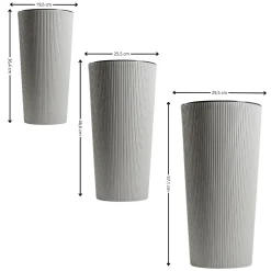 Zestaw donic URBANIKA ECO wood szare 3 szt
