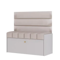 Zestaw Do Przedpokoju Diana P3 Kaszmir/Beż/Złoty 90X40X90 Cm Welur Beż