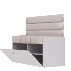 Zestaw Do Przedpokoju Diana P3 Kaszmir/Beż/Złoty 90X40X90 Cm Welur Beż