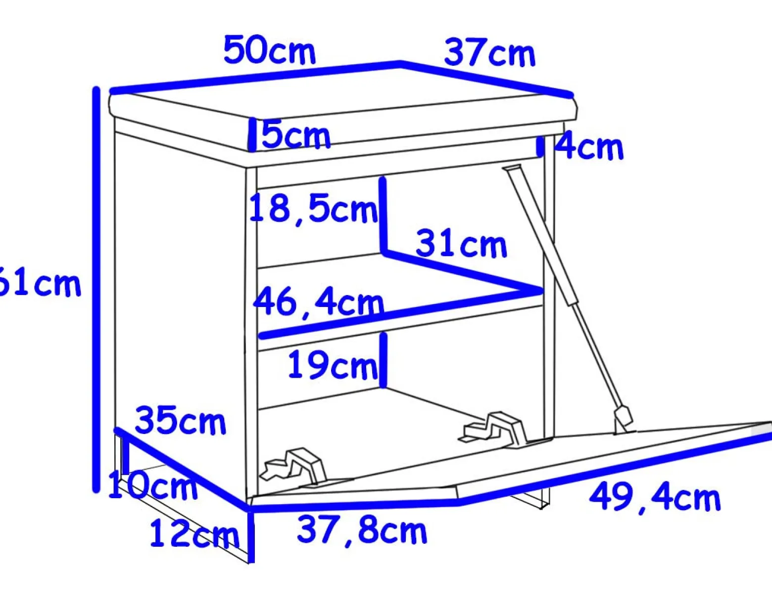 Zestaw Do Przedpokoju 1Pp8 Biały/Szary 50X37X224 Cm Welur Szary