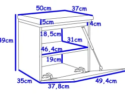 Zestaw Do Przedpokoju 1P1S(1S1D) Dąb Craft Złoty/Czarny 82X37X83,5 Cm Welur