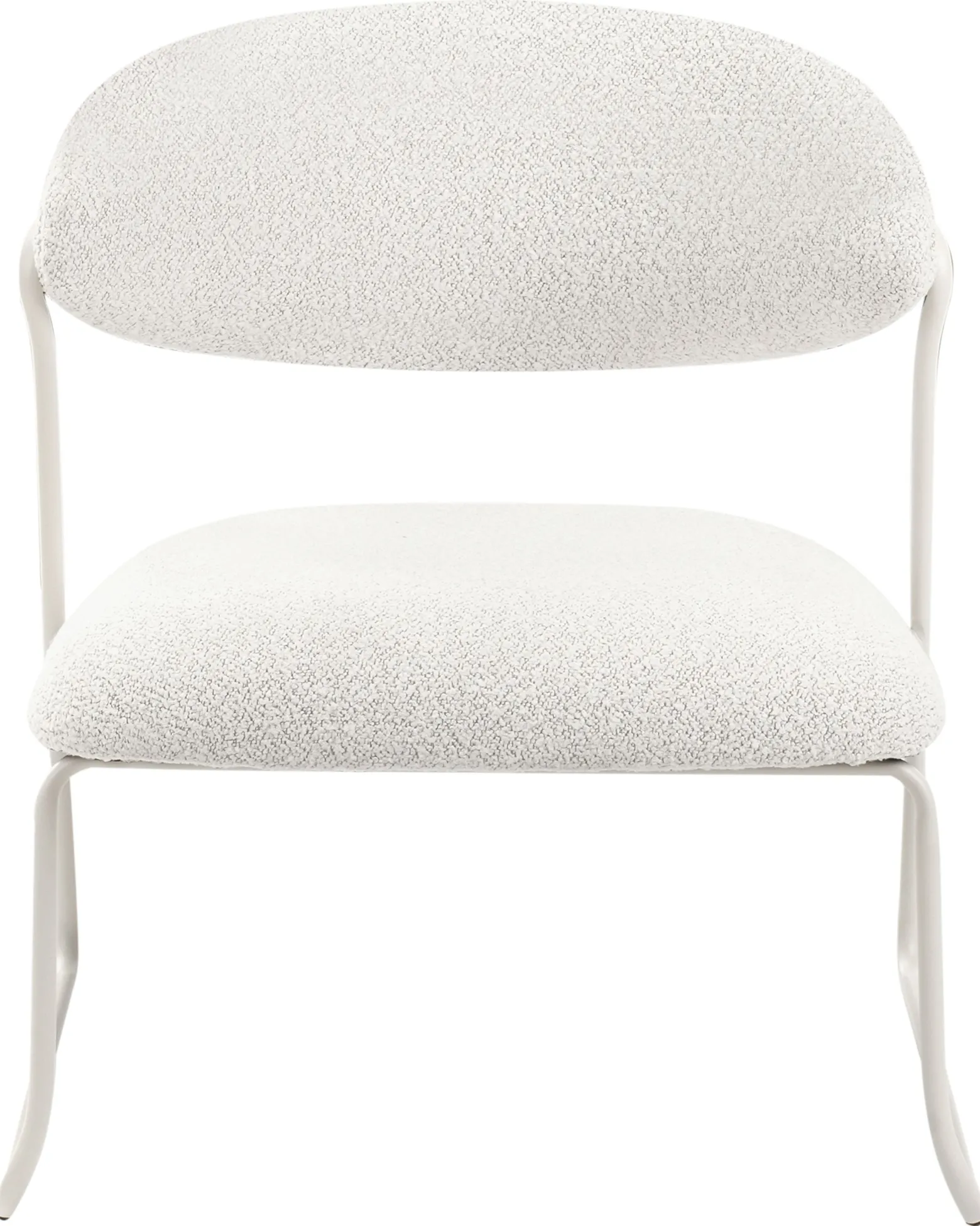 Zestaw 2 foteli tapicerowanych bez podłokietników złamana biel