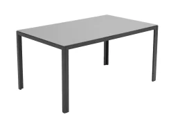 Zestaw jadalniany mebli ogrodowych na taras RIVA 6+1 czarny, stół 150 cm