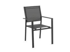 Zestaw jadalniany mebli ogrodowych na taras RIVA 6+1 czarny, stół 150 cm