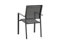 Zestaw jadalniany mebli ogrodowych na taras RIVA 6+1 czarny, stół 150 cm