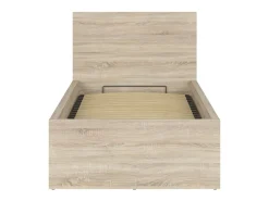 Zestaw łóżko Tetrix dąb sonoma ze stelażem i materac Mimas 90x200